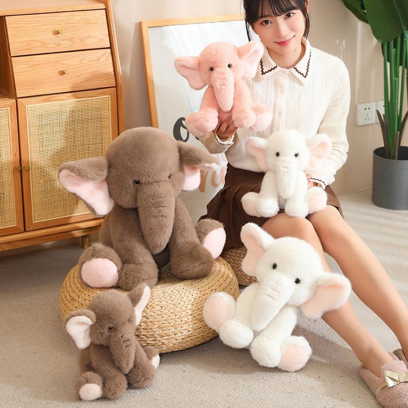Cute Cute Baby Elephant Doll Plush Toy Elephant Doll Children Accompany Soothing Rag Doll Girl Birthday Gift