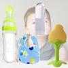 Baby Feeding & Care Combo – Teether, Finger Brush, Spoon Feeder Bottle & Silicone Bib (Pack of 4)