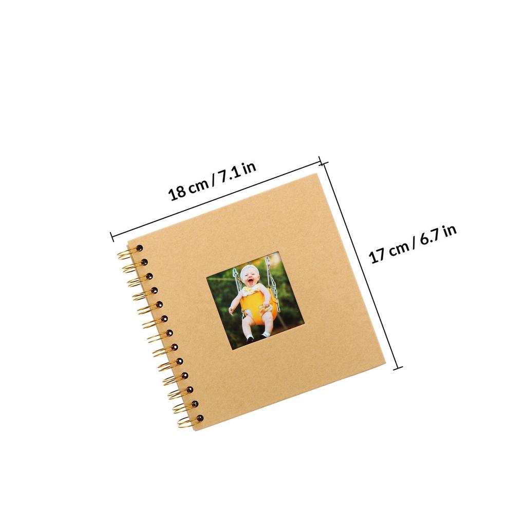 Hard Cardboard Cover Photo Album 20 Thick Non-Fading Sheets Family Memory Book DIY Scrapbook for Growth Milestones Guestbook
