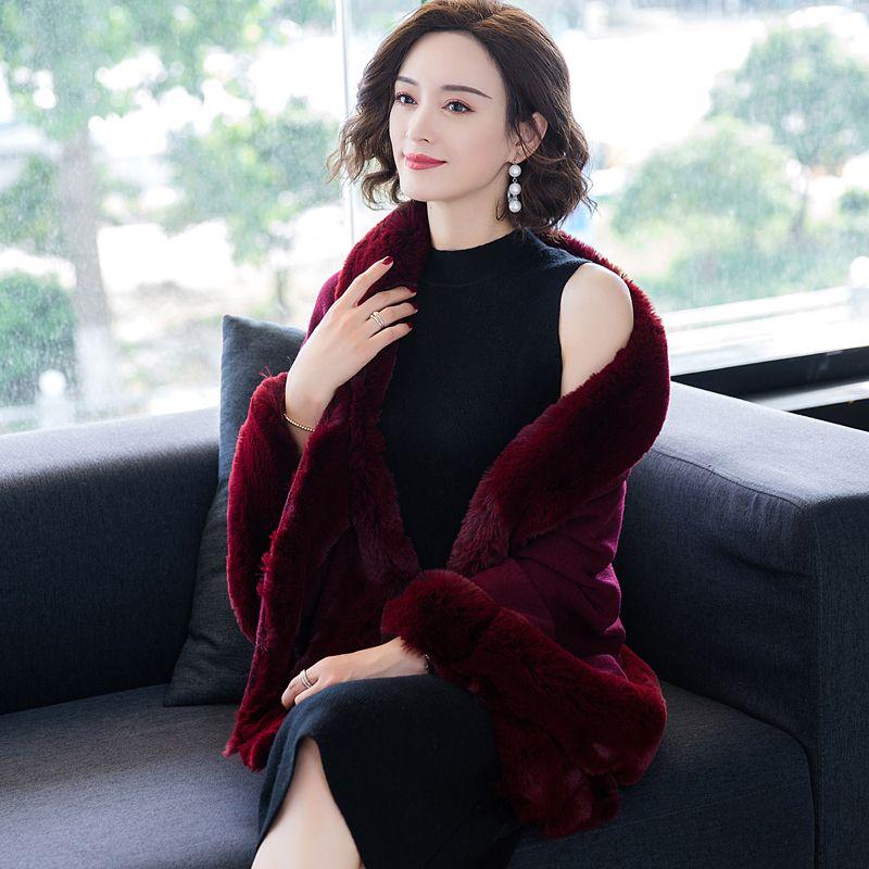 New warm outerwear autumn and winter thick shawl jacket fashionable cape women's clothing knitted sweater