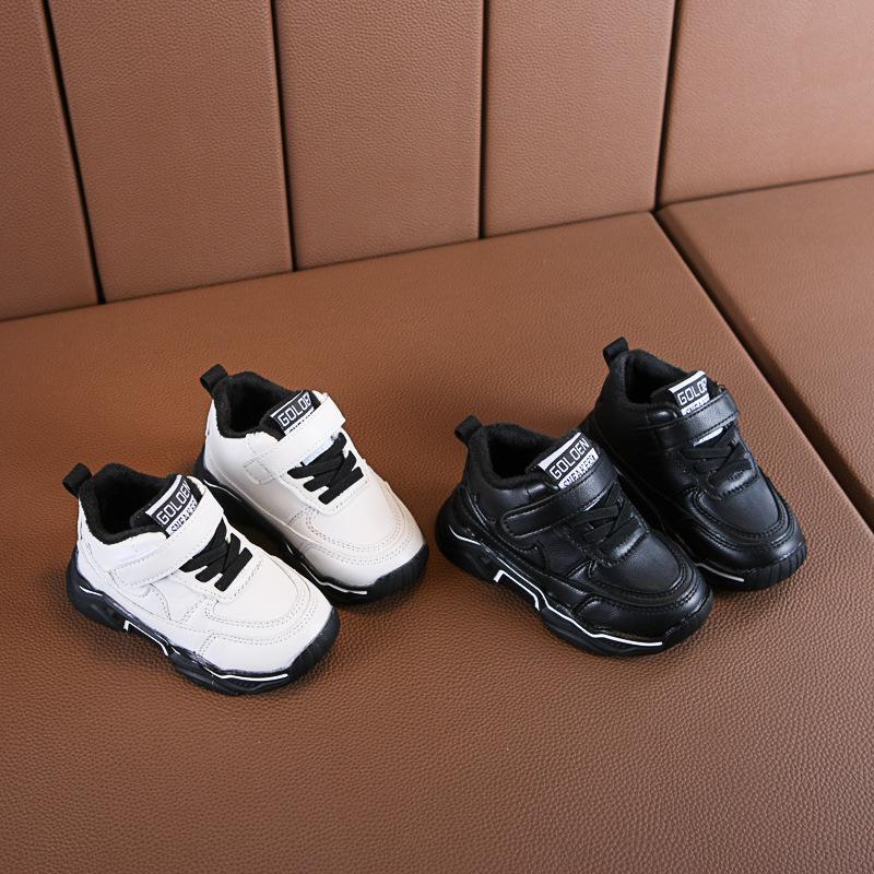 Girls' sports shoes 2025 autumn and winter new fashion children's shoes Korean version of boys' velvet two cotton baby shoes tide