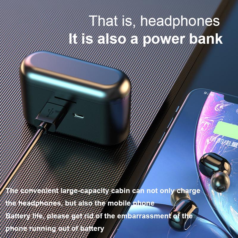 Bluetooth Earphone Large Battery Wireless Headphone In-Ear High Quality HiFi Headset With Mic ENC HD-Calling Noise Reduction