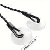 1Pcs Retractable Hanging Rope With Suction Cups & Hooks Elastic Travel Clothesline Convenient Laundry Accessory For Trips