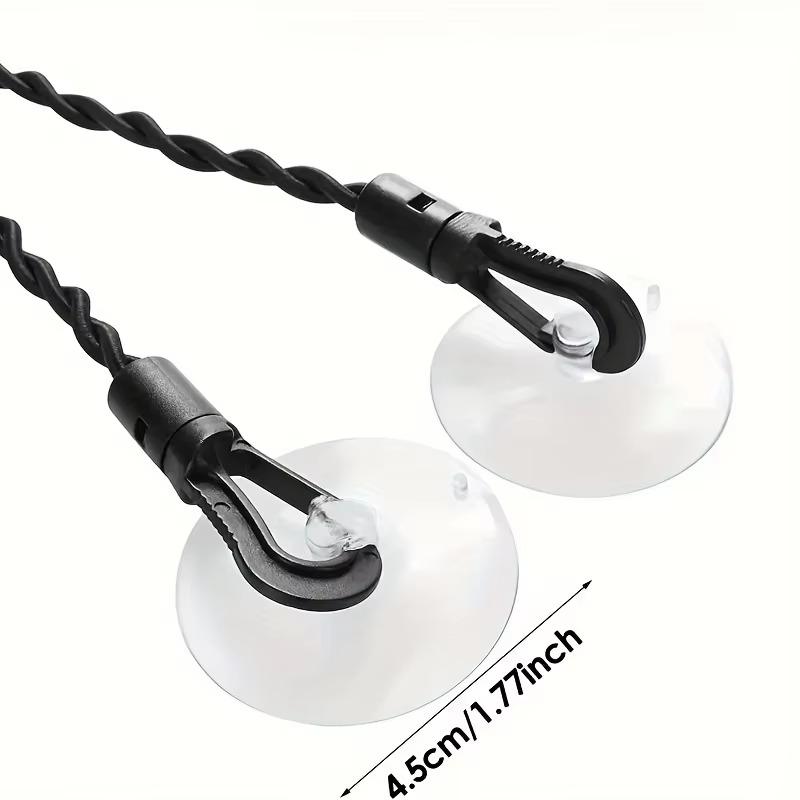 1Pcs Retractable Hanging Rope With Suction Cups & Hooks Elastic Travel Clothesline Convenient Laundry Accessory For Trips