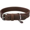 TRIXIE Rustic Waxed and Aged Leather Collar - M: 37-44 Cm/25 Mm - Dark Brown - For Dogs