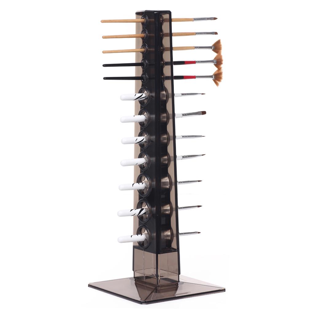 Stable Acrylic Makeup Brushes Holder Display Drying Rack Organizer Pink ...