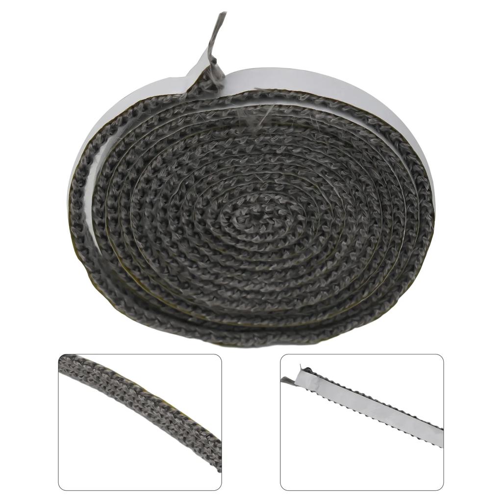 Black Woodburning Stoves Replacement Gasket Rope Black Fiberglass Fireplace Door Sealing Tape 10/15mm Width 2m Length