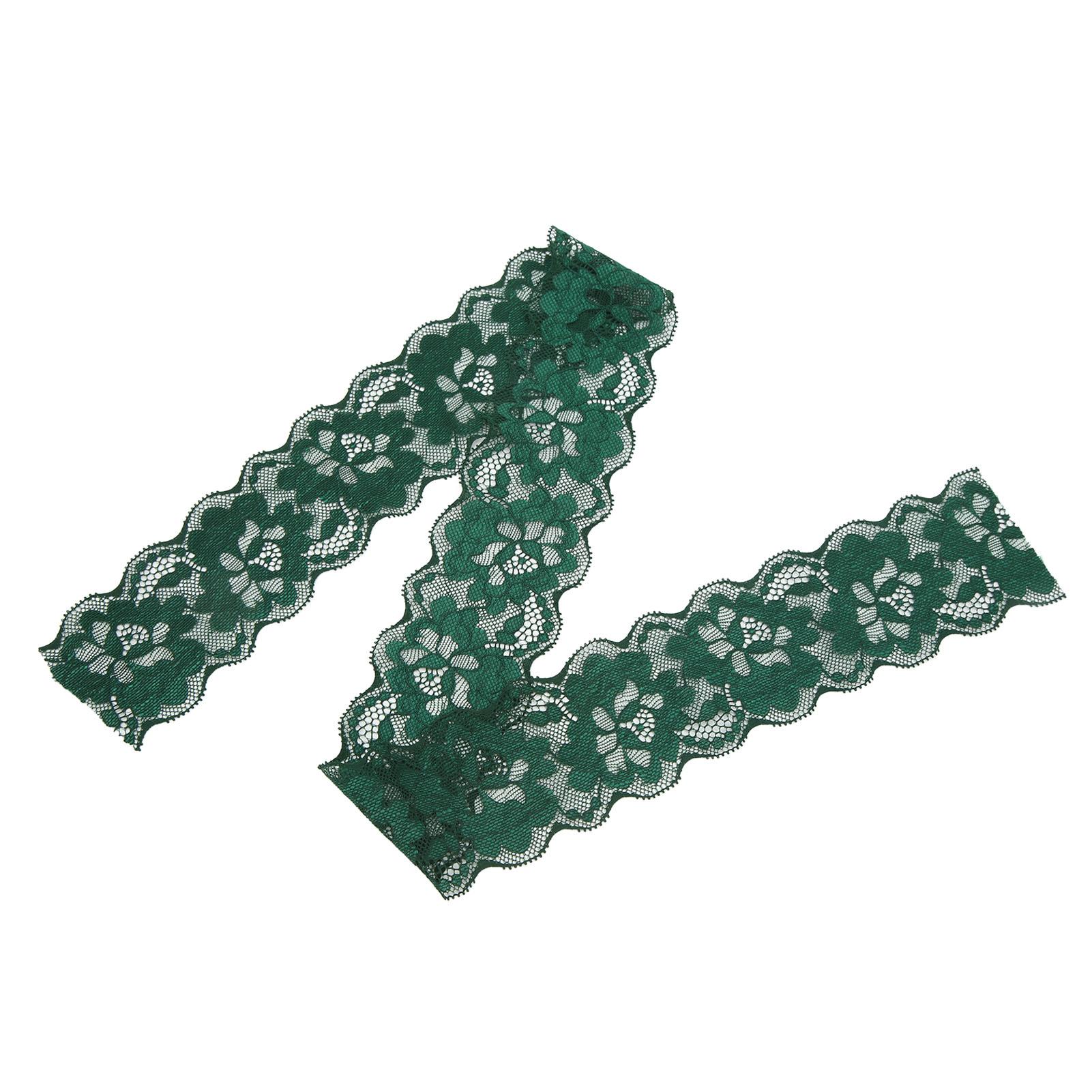 

Кружевная лента длиной 10 ярдов, шириной 2,6 дюйма, мягкая, приятная к коже, прочная, легко режется, широкое применение, элегантный стиль, шитье зелёный