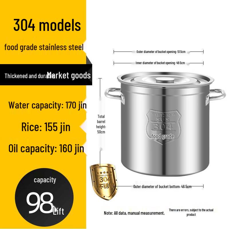 JPHZNB 3-Piece 304 Food Grade Stainless Steel Multi-Purpose Pot Set