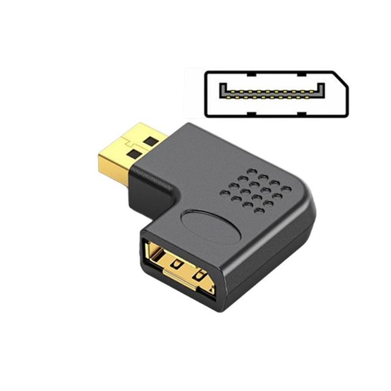 Professional 8K  90 Degree Adapter Converter Connector Male to Female Video for Laptop Monitor Projectors