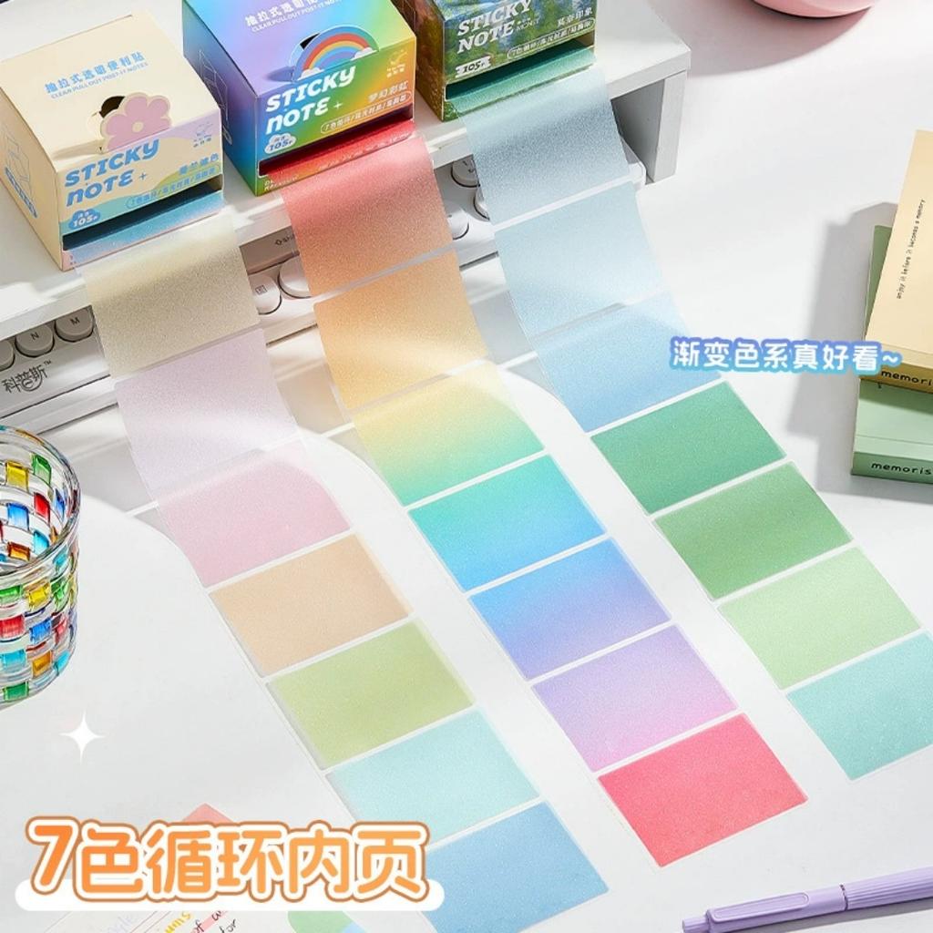 INS Highly Attractive Pull-Out Sticky Notes Drawer-Style Re-Stickable Sticky Notepad For Key Point Marking Note Memo Pad Station