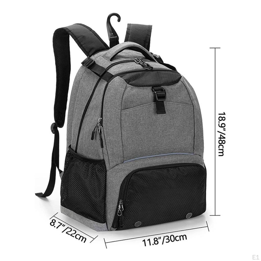 Tennis Backpack DampDry Separation Badminton Multiple Storage Compartments Bag