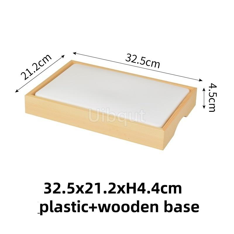 Japanese Rectangular Sushi Ice Cold Tray Box Seafood Platter Salmon Plate Dining Utensils Diware Serving Tray Banquet Tableware