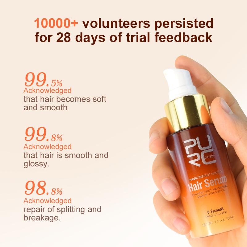 PURC Magic Smoothing Hair Oil Repair Damaged Frizz Hair Serum Instantly Soft Nourish Hair Treatments Essence