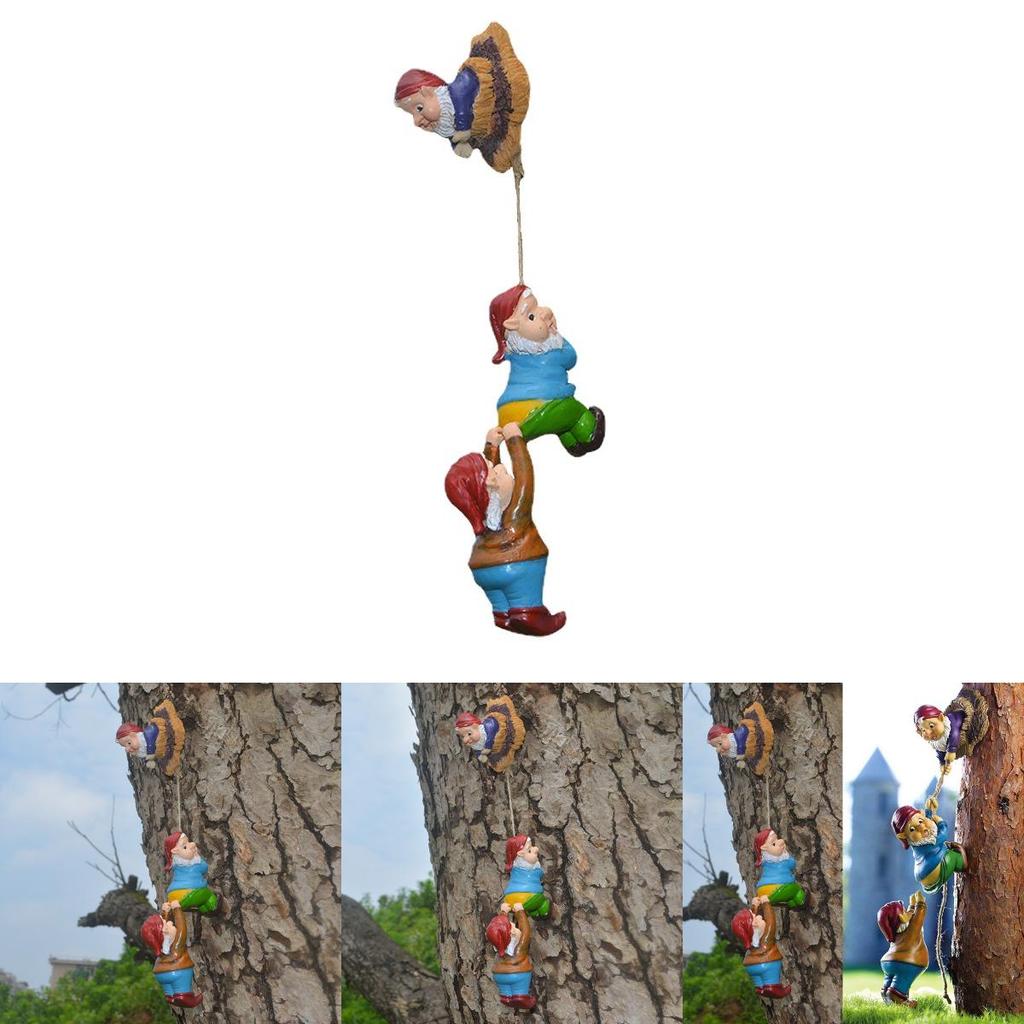 Creative Garden Decoration Micro Dwarf Climbing Figurine Made Of Durable Resin Material