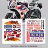 Hot Sale Motorcycle Stickers Modification Accessories HRC Racing Series PVC Waterproof Reflective Helmet Decor Decals