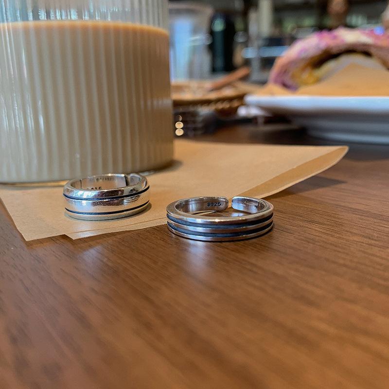 925 Silver Stylish Open Ring With Artistic Lines And Retro Vibe Ideal For Daily Wear