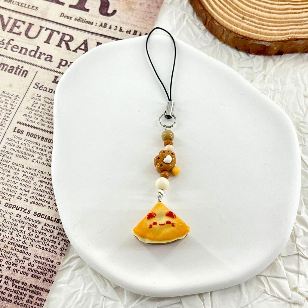 3D Cat Cake Phone Charm Resin Keychain Pendant