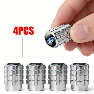 4PCS Car Wheel Tire Valve Caps Air Stem Protective Cover For Cmax Focus Mk4 F150 Fiesta Fusion Kuga Ranger Fiesta Mondeo ST