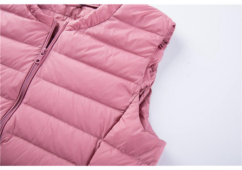 Women's Autumn/Winter Collarless Down Vest - Slim, Lightweight, Korean Style Inner Wear