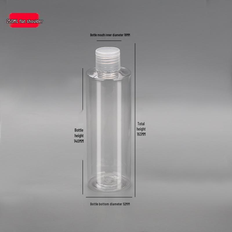 PET Transparent Flip-Top Liquid Dispenser Bottle, 10-50ml