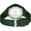 Lacoste Watch Quartz Movement Silicone Strap 45Mm Green Dial Water Resistant 100M Men watches 2011367