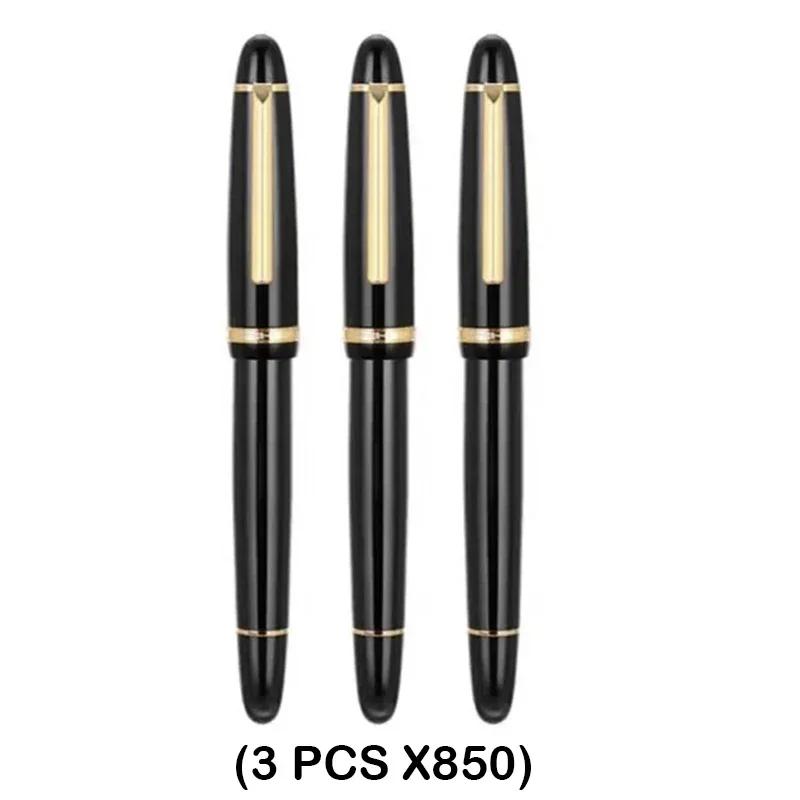 1/5 PCS JINHAO X850 Fountain Pen Black Barrel Gold Clip EF/F/M Iraurita Nib for Writing Office School Supplies Stationery