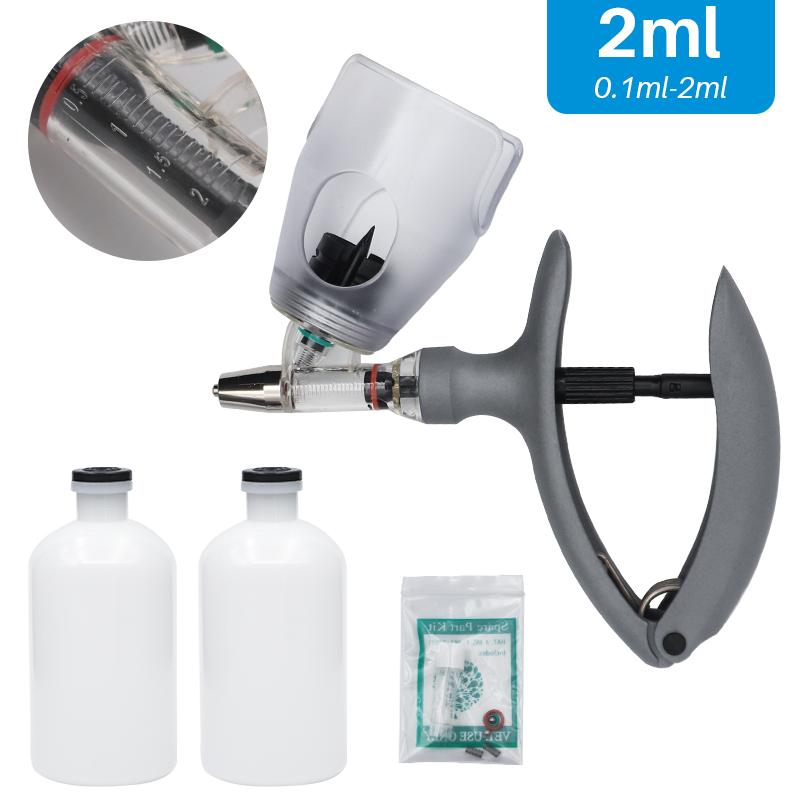 Автоматический ветеринарный непрерывный шприц 2 мл/5 мл для крупного рогатого скота, животных, инъекций, регулируемый шприц для вакцинации овец