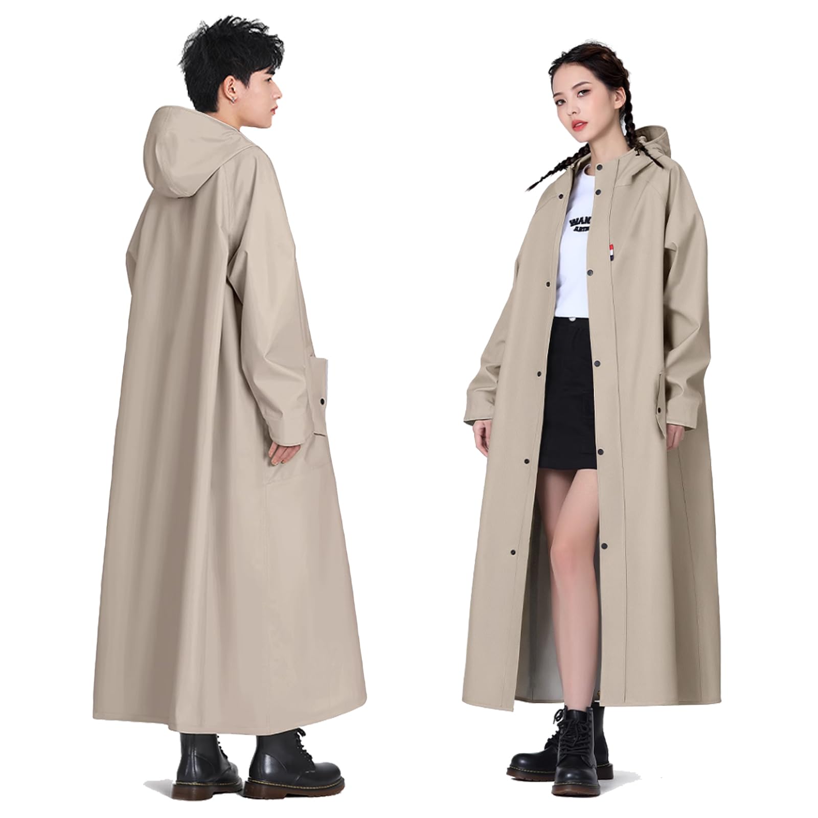 

Vivirose Cycling 2025 Новое и Пончо с Длинным для и Мотоцикла Включает Сумку для Хранения Дождевик, Дизайн, Женское Мужское, Совместимое с Рюкзаком, Карманы,