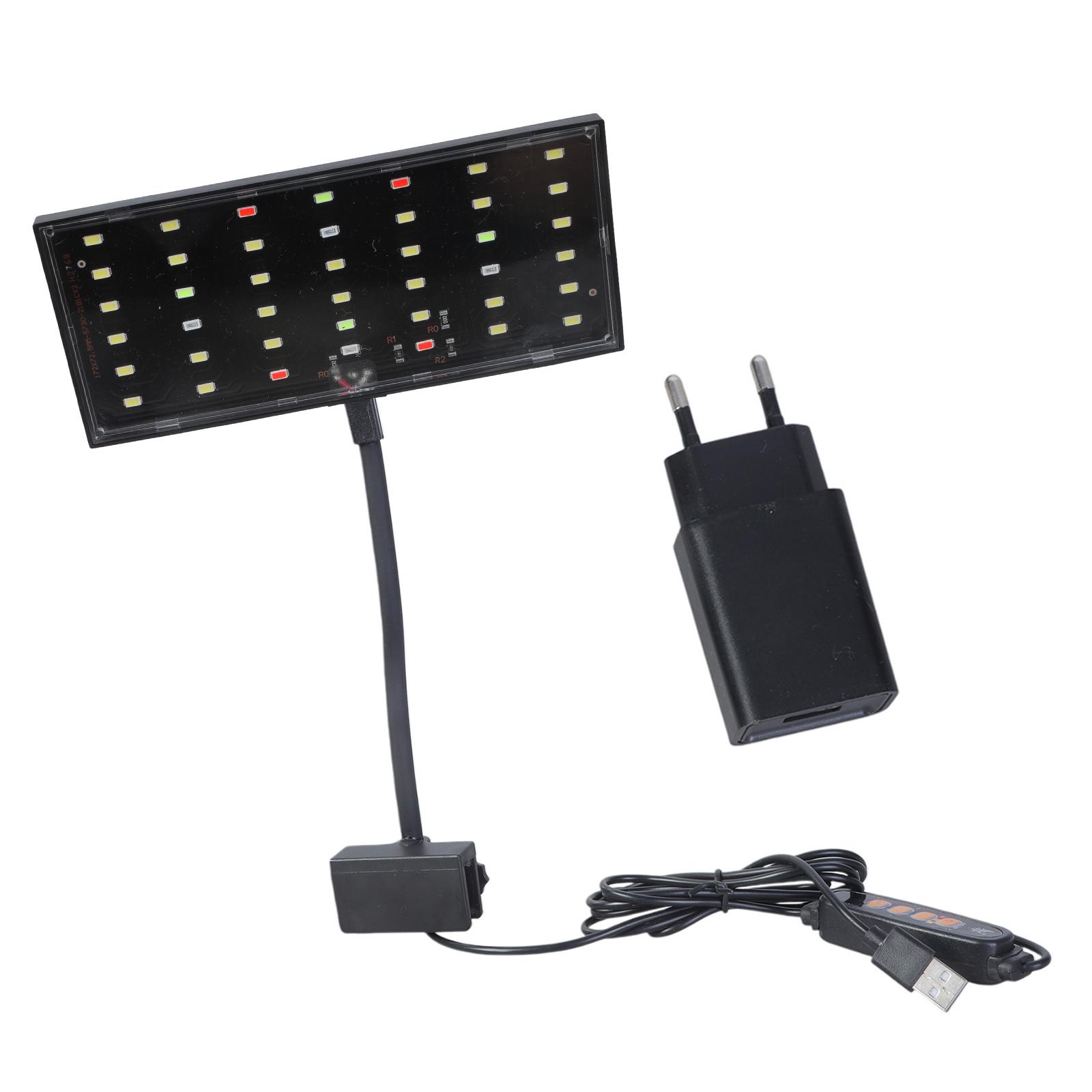 

Светодиодный светильник для аквариума с регулируемой яркостью и таймером, USB-питание, лампа-клипса для маленьких аквариумов, наборы для освещения аквариума C