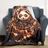 1PC Panda Fire Artwork Blanket, Throw For Sofa, Bed, Travel, Printing Blanket With Soft And Warm Fabric yy250918132