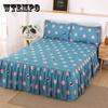 3Pcs Bed Sheet Pillowcase Lace Skirts Bedding Set Bedspread Elastic Fitted Mattress Cover Bedsheet Couple Quilt Single
