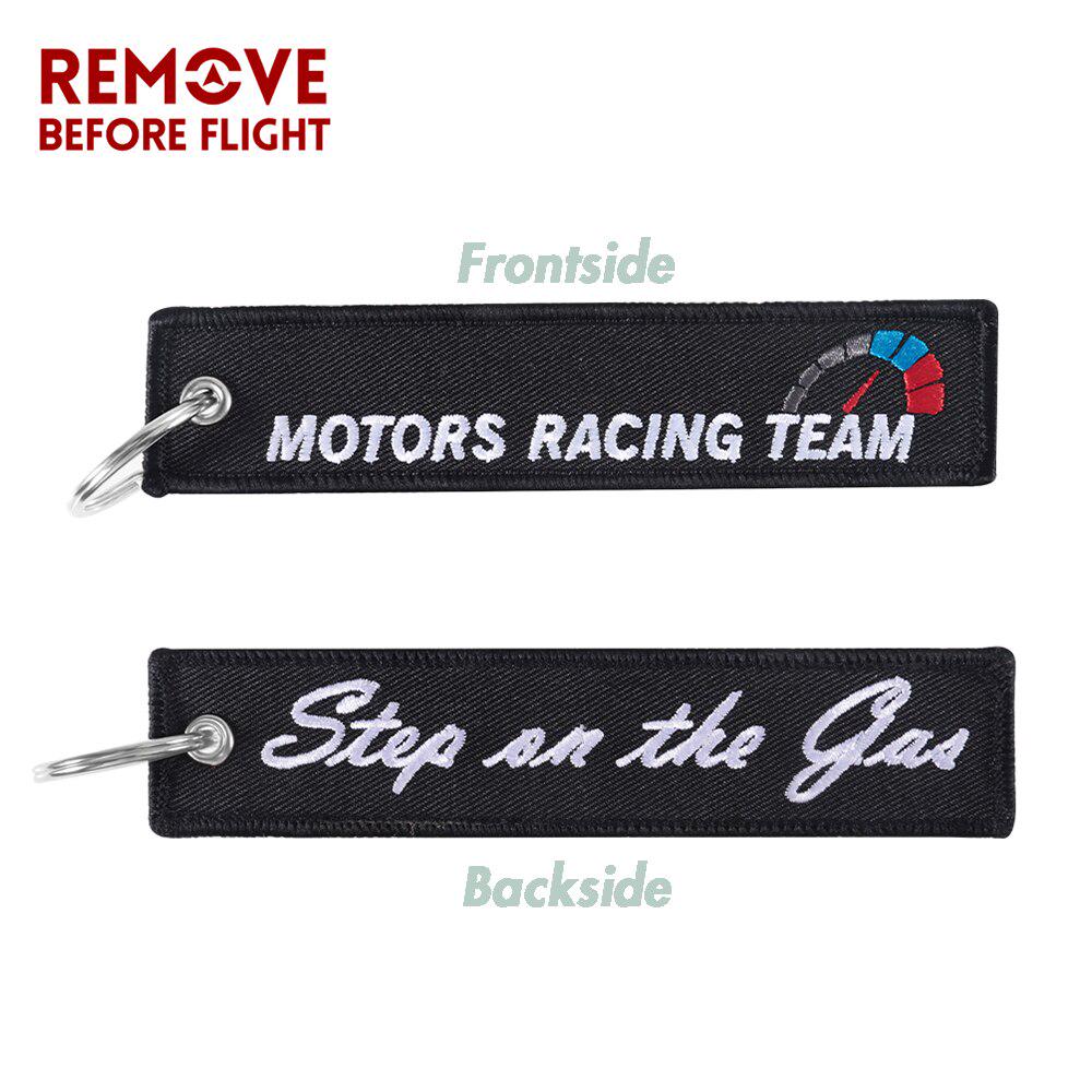 Módní Motor Racing Team Klíčenka do auta Držák na klíče od auta pro motocykly Step on Gas Klíčenka na auto Cool Klíčenky Šperky Chaveiro