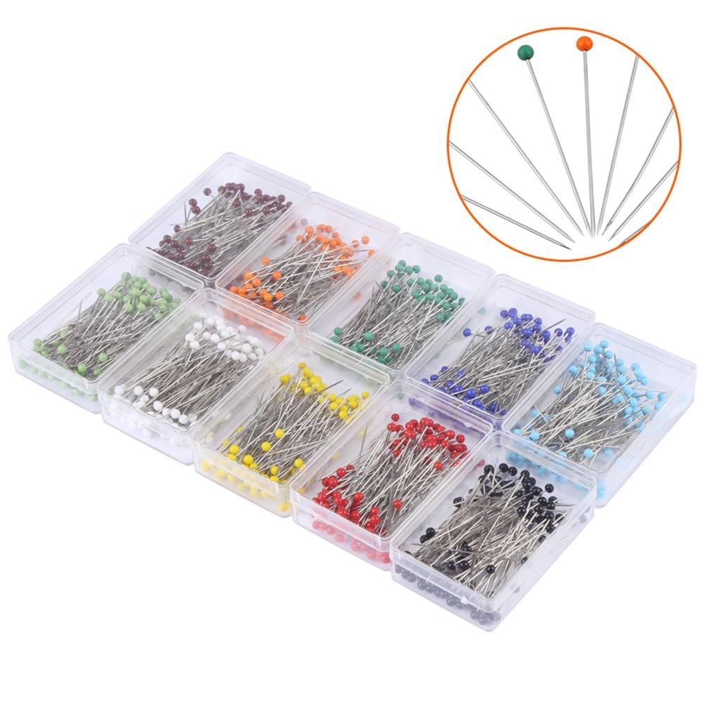 1000pcs 1.45 Inch Sewing Pins Multicolor Dressmaking Pins Quilting Pins  Wedding Flower