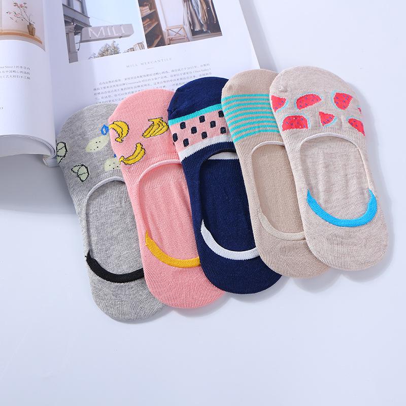 5 Pairs/lot Cute Harajuku Animal Socks Women Summer Korean Cat Bear Rabbit Funny Low Cut Ankle Sock