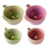 Vegetable Cleaning Basin Ceramic Berry Washing Bowl with Drainage Hole, 360 Degree Self Strawberry Tool Rinsing Fruit Rinse Bowl, Fresh Strainer