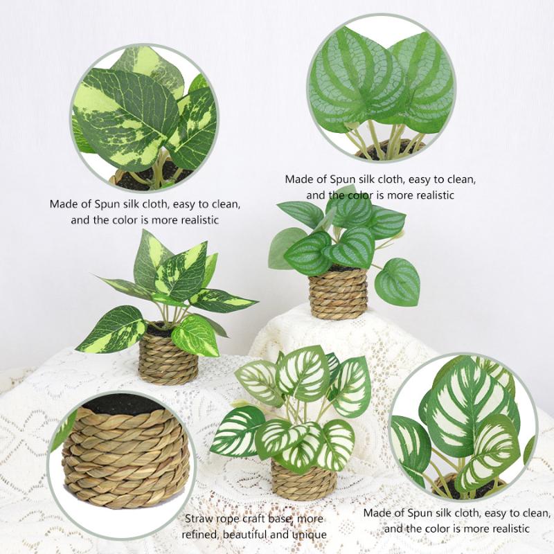 Plante Verzi Simulate Stil Nordic Decorare Living Birou Plante la Ghiveci Frunze de Guanyin Picurătoare Plante Verzi Simulate