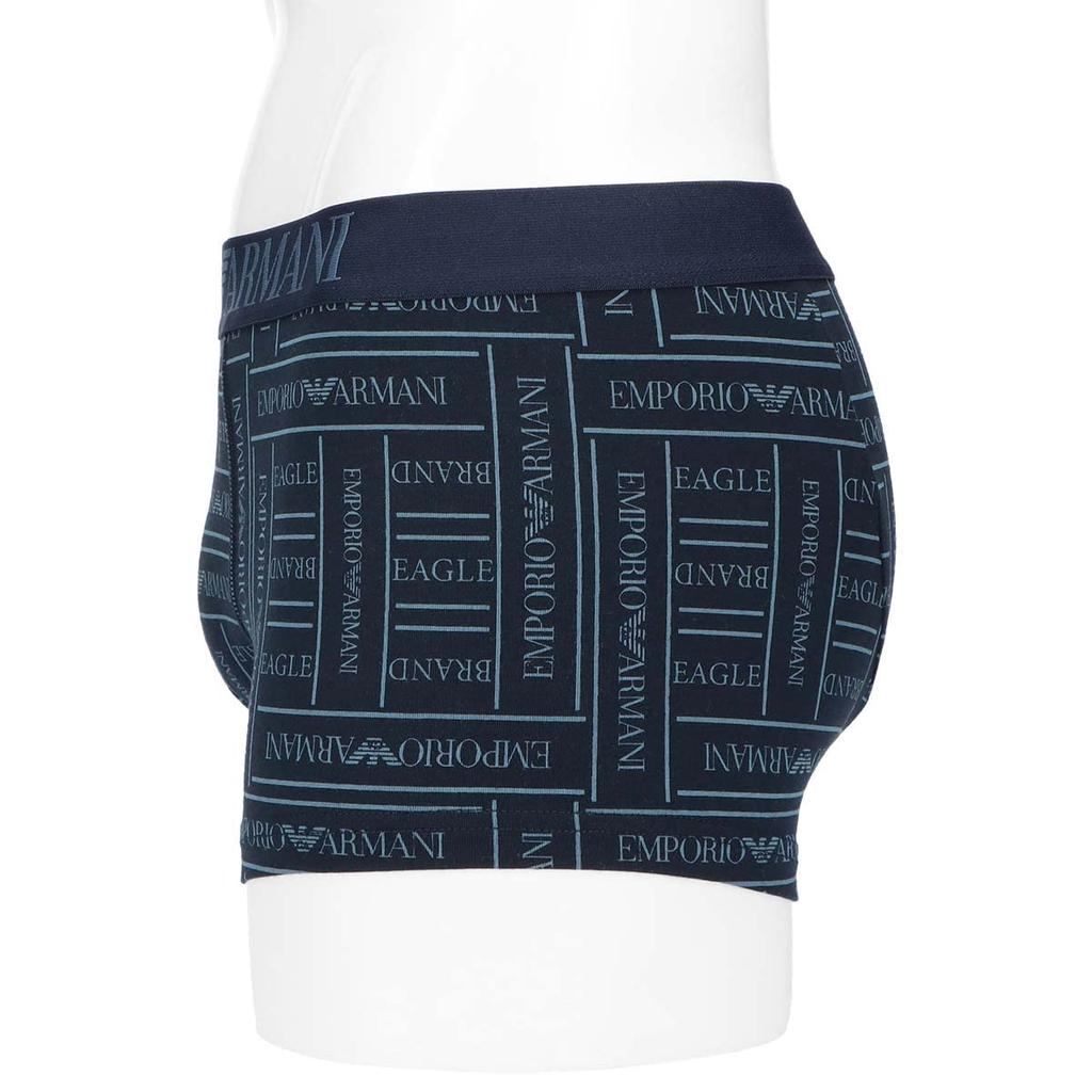 Emporio Armani Men's EAGLE BRAND LOGO Boxer Shorts (54075080) (EU Size Small, 98. Black)