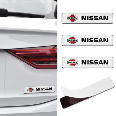 3D Car Aluminum Metal Emblem Car Window Side Fender Logo Stickers Decal For Nismo Tiida Teana Qashqai Almera Juke X Trail