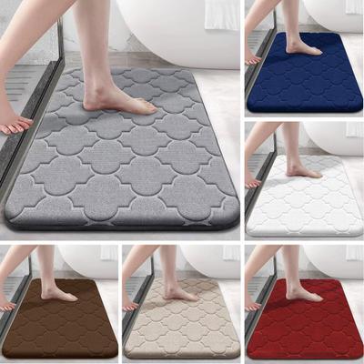 Tapete de chão antiderrapante absorvente de água evita quedas decorativo sala de estar forte absorção de água tapete de chuveiro