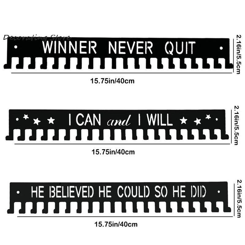 Medal Display Rack Metal Medal Hanger Holder Organizer Wall Mounted Large Capacity Award Holder For Race Soccer Sports Karate