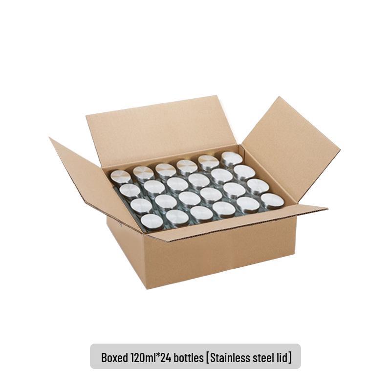 Square Glass Spice Jars with Solid Wood Lids - Kitchen Storage Set