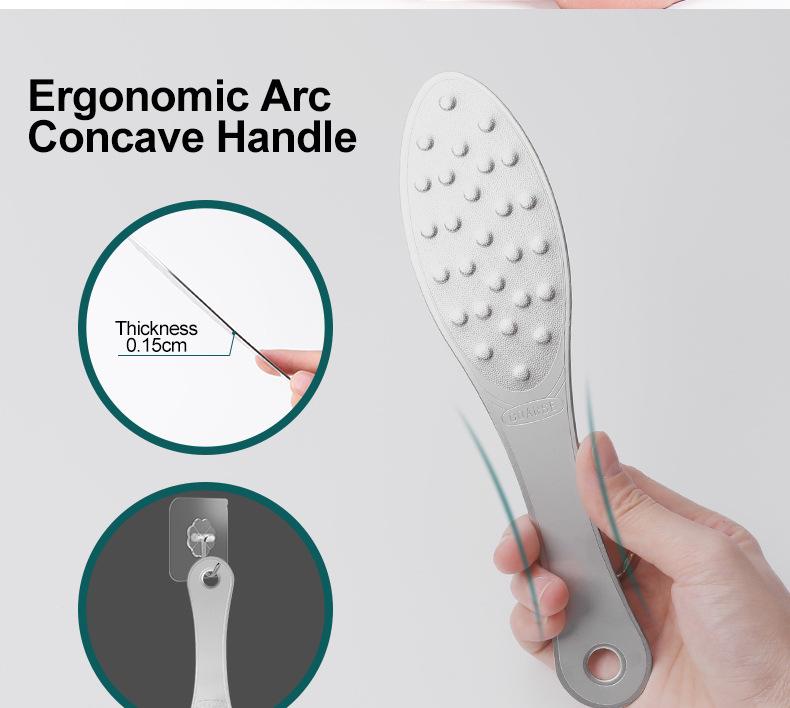 Dual-Sided Stainless Steel Pedicure Foot File - Callus and Dead Skin Remover