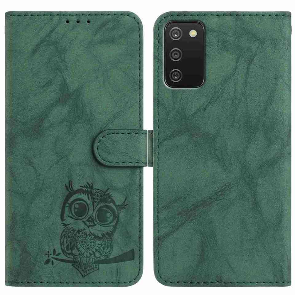 8-Color Owl Embossed Pattern Wallet Case for Samsung Galaxy A12 A15 A26 S20-S25...,Flip Card Design