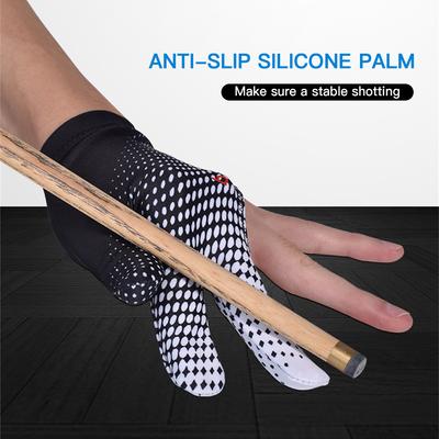 Billiard Glove Anti Skid Breathable Cue Sport Glove 3 Finger Super Elastic Sports Glove Fits On Left or Right Hand