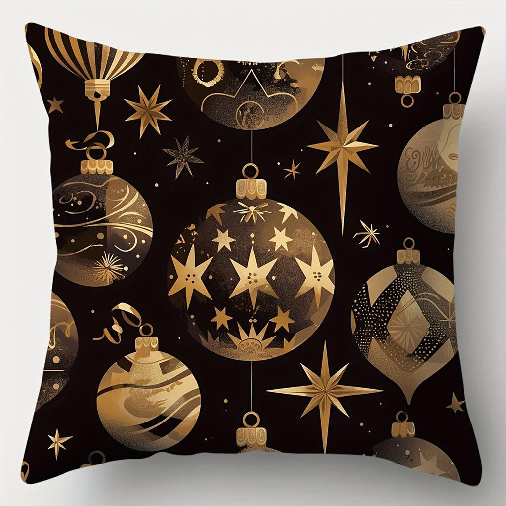 Christmas Theme Pillowcase Home Holiday Party Decoration Pillow Cover Suitable for Room Living Room Sofa Cushion Cover Gift