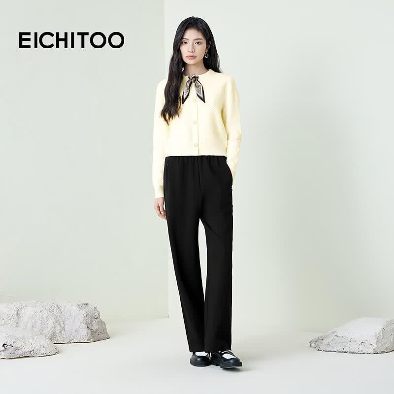 Elegant Detachable Scarf Knit Sweater