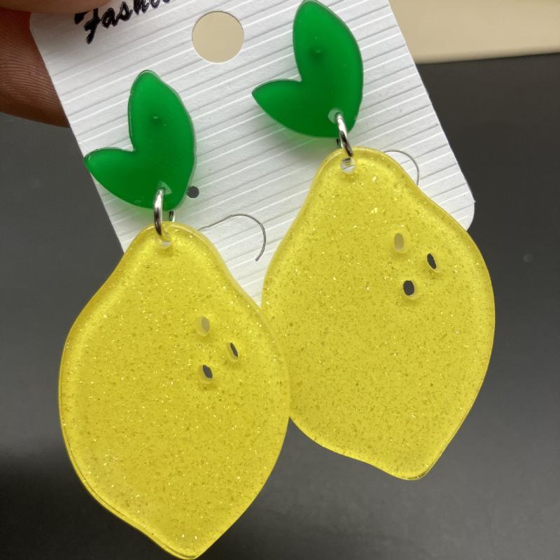 Neue süße Fruchtohrringe Mango Erdbeere Wassermelone Fruchtohrringe Funkelnde Acryl-Ohrringe Schmuckzubehör Geschenke