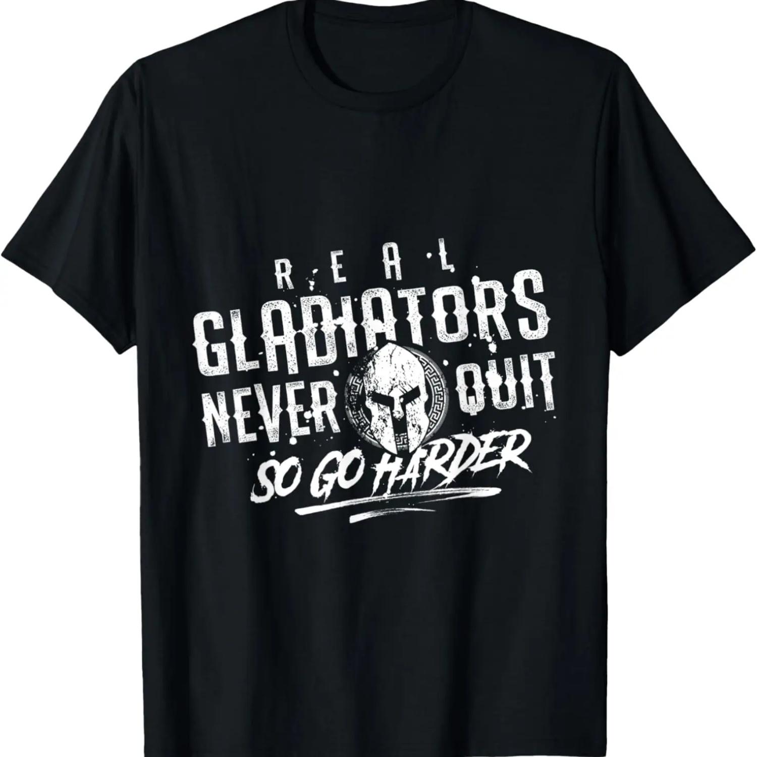

Gladiator Motivation Gym Fitness Mma Spartan _ Quote T-Shirt XXXXXL чорний