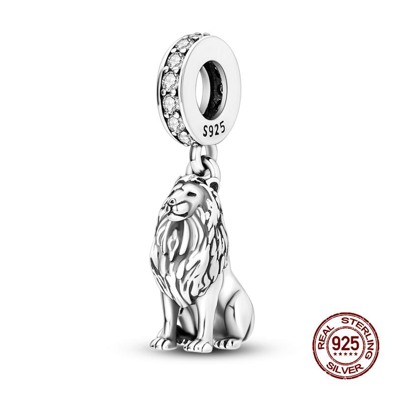 New Copper Fashion Dinosaurs Cats Dog Lions Animal Charms Beads Fit Pan Original Bracelet Diy Birthday Jewelry For Women